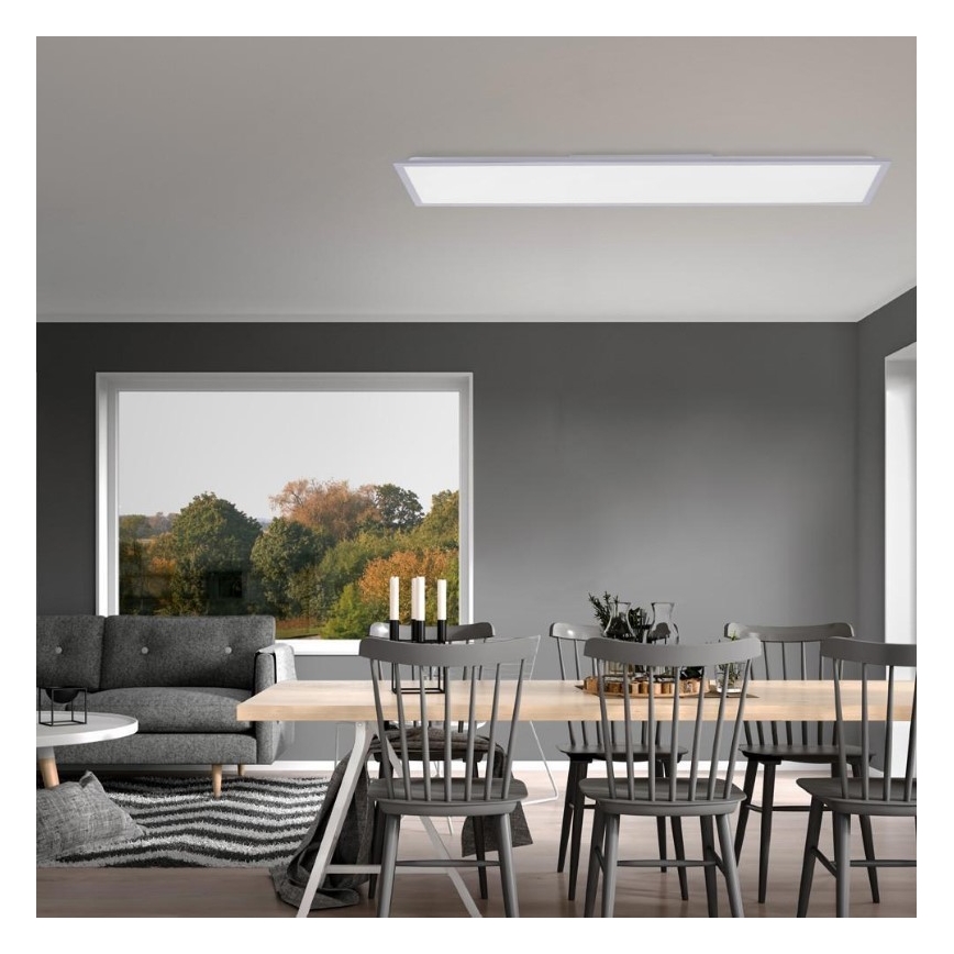 Leuchten Direkt 14757-21- Panel LED regulable de superficie FLAT LED/36W/230V 2700-5000K plata + mando a distancia