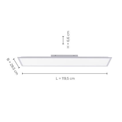 Leuchten Direkt 14757-21- Panel LED regulable de superficie FLAT LED/36W/230V 2700-5000K plata + mando a distancia