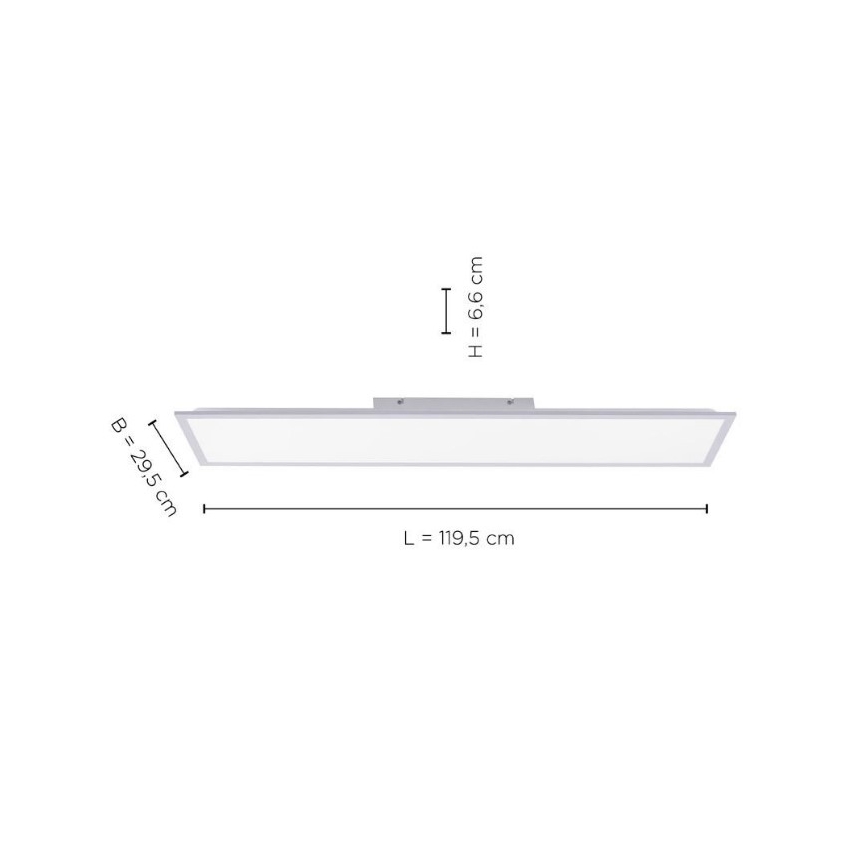 Leuchten Direkt 14757-21- Panel LED regulable de superficie FLAT LED/36W/230V 2700-5000K plata + mando a distancia