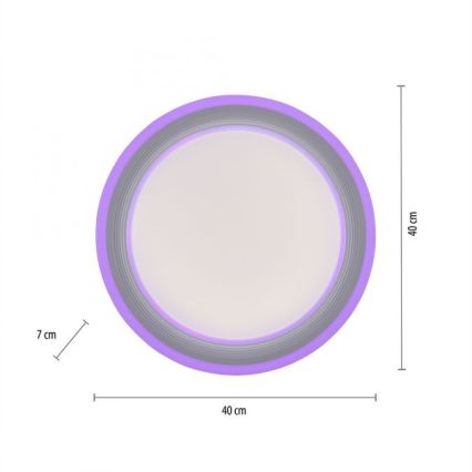 Leuchten Direkt 15152-16 - LED RGBW Lámpara de techo regulable SPHERIC LED/18W/230V + mando a distancia