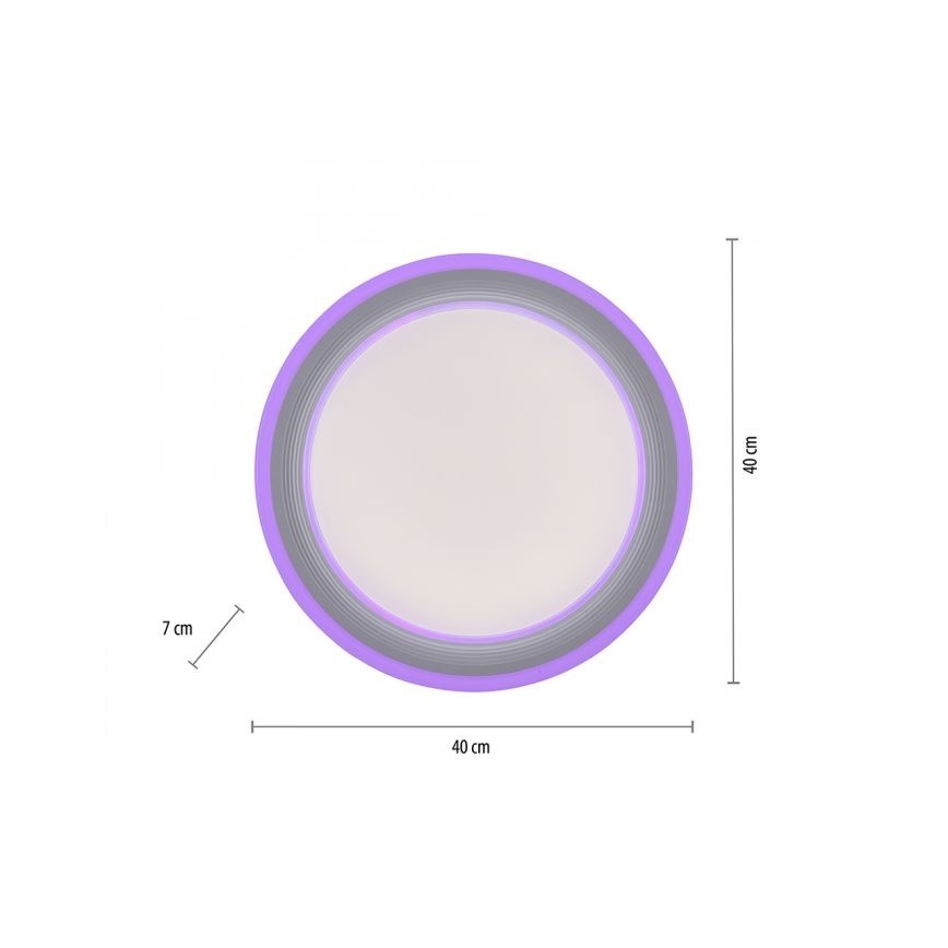 Leuchten Direkt 15152-16 - LED RGBW Lámpara de techo regulable SPHERIC LED/18W/230V + mando a distancia