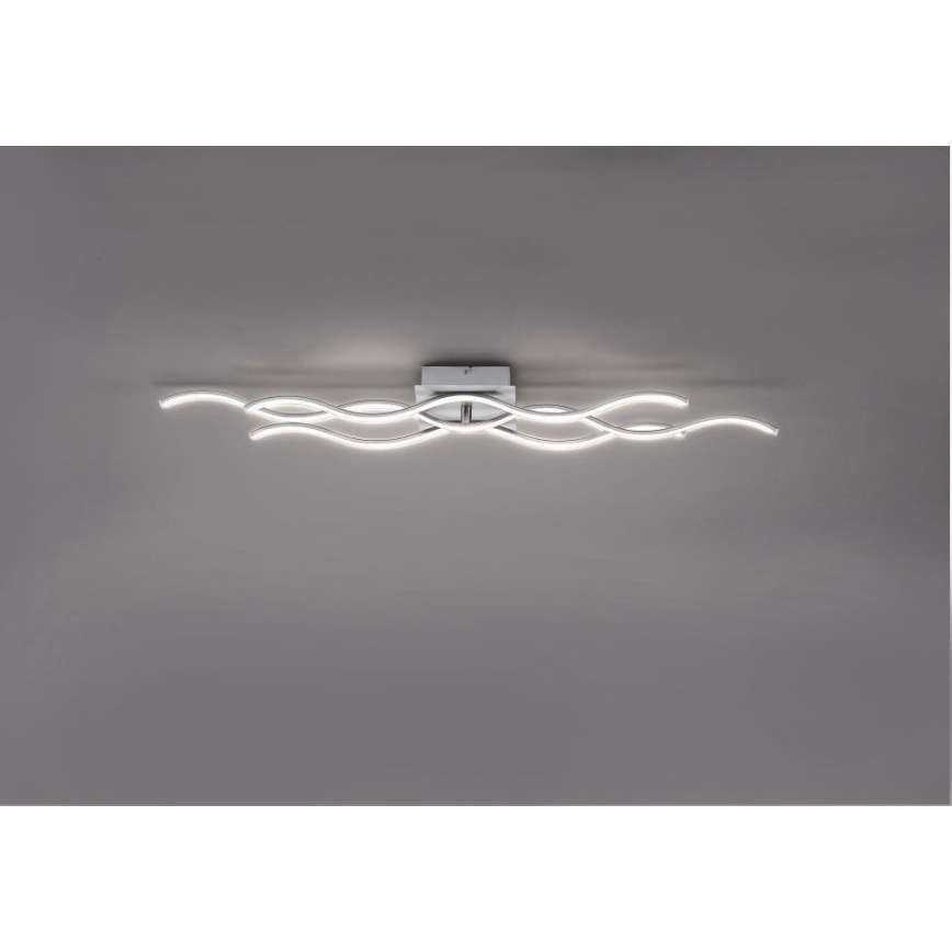 Leuchten Direkt 15166-55 - Lámpara de suspensión LED WAWE LED/28W/230V cromo mate