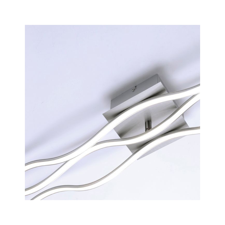Leuchten Direkt 15167-55 -  Lámpara de suspensión LED  WAWE 2xLED/12,5W/230V+1xLED/17W cromo mate