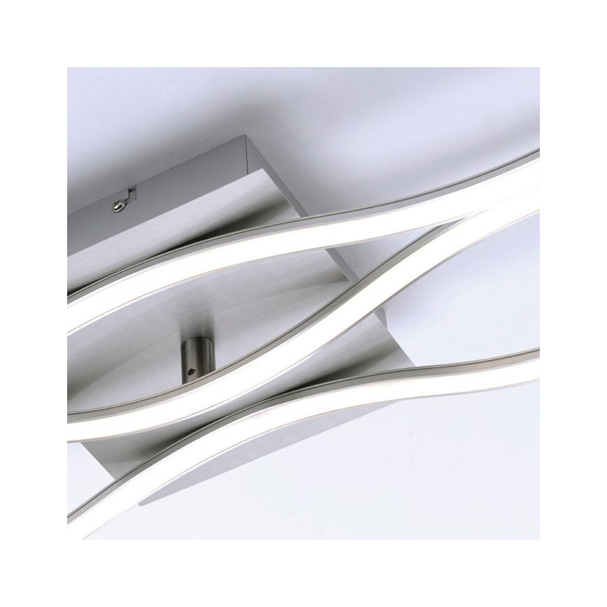 Leuchten Direkt 15167-55 -  Lámpara de suspensión LED  WAWE 2xLED/12,5W/230V+1xLED/17W cromo mate