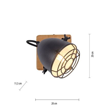 Leuchten Direkt 15171-18 - Foco de pared BEETLE 1xE14/10W/230V pino