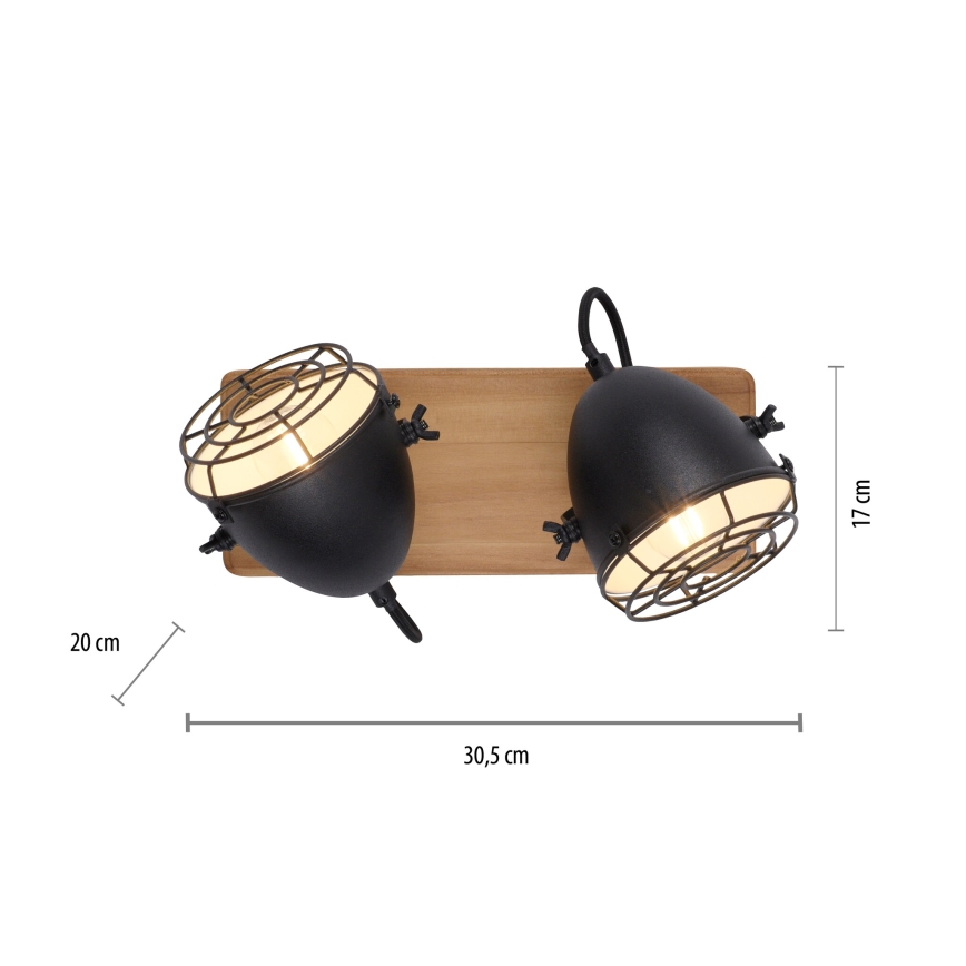 Leuchten Direkt 15172-18 - Foco BEETLE 2xE14/10W/230V pino