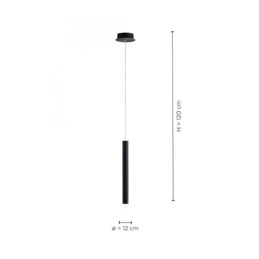 Leuchten Direkt 15202-18 - Lámpara colgante LED BRUNO LED/4,8W/230V negro