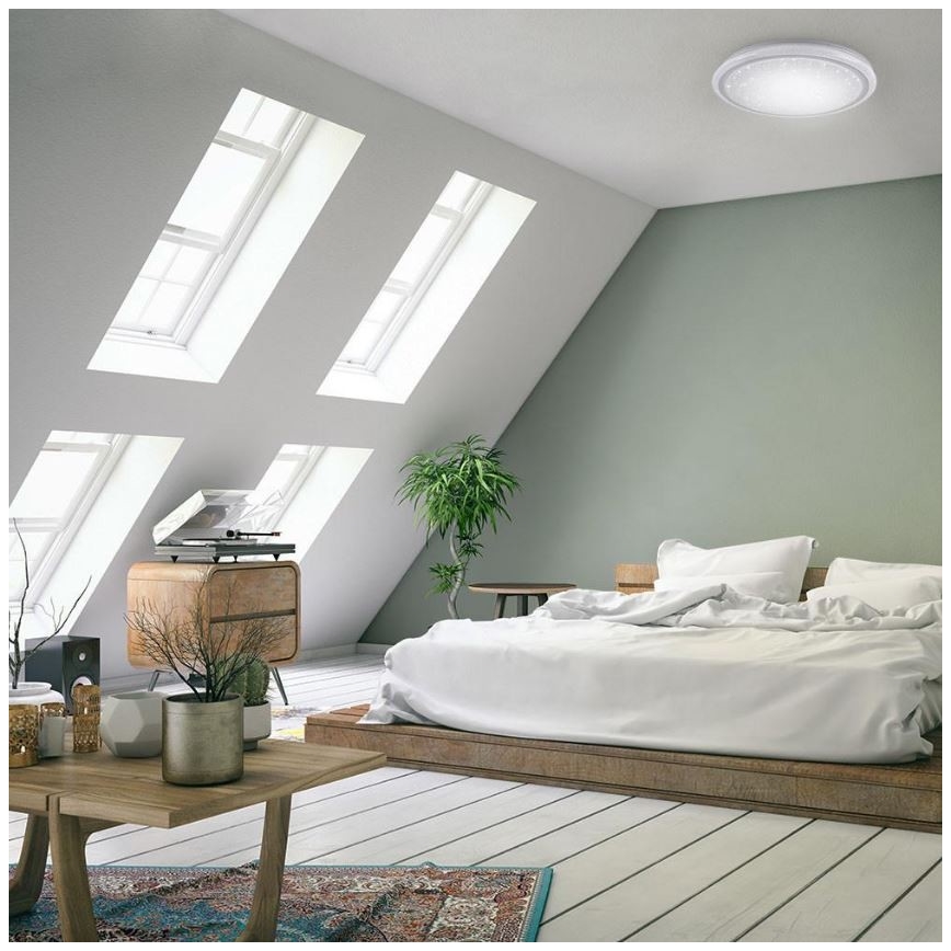 Leuchten Direkt 15220-16 - Plafón LED RGB regulable LUISA LED/28W/230V + mando a distancia