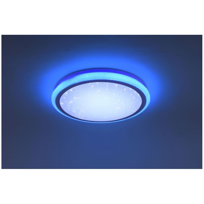 Leuchten Direkt 15220-16 - Plafón LED RGB regulable LUISA LED/28W/230V + mando a distancia
