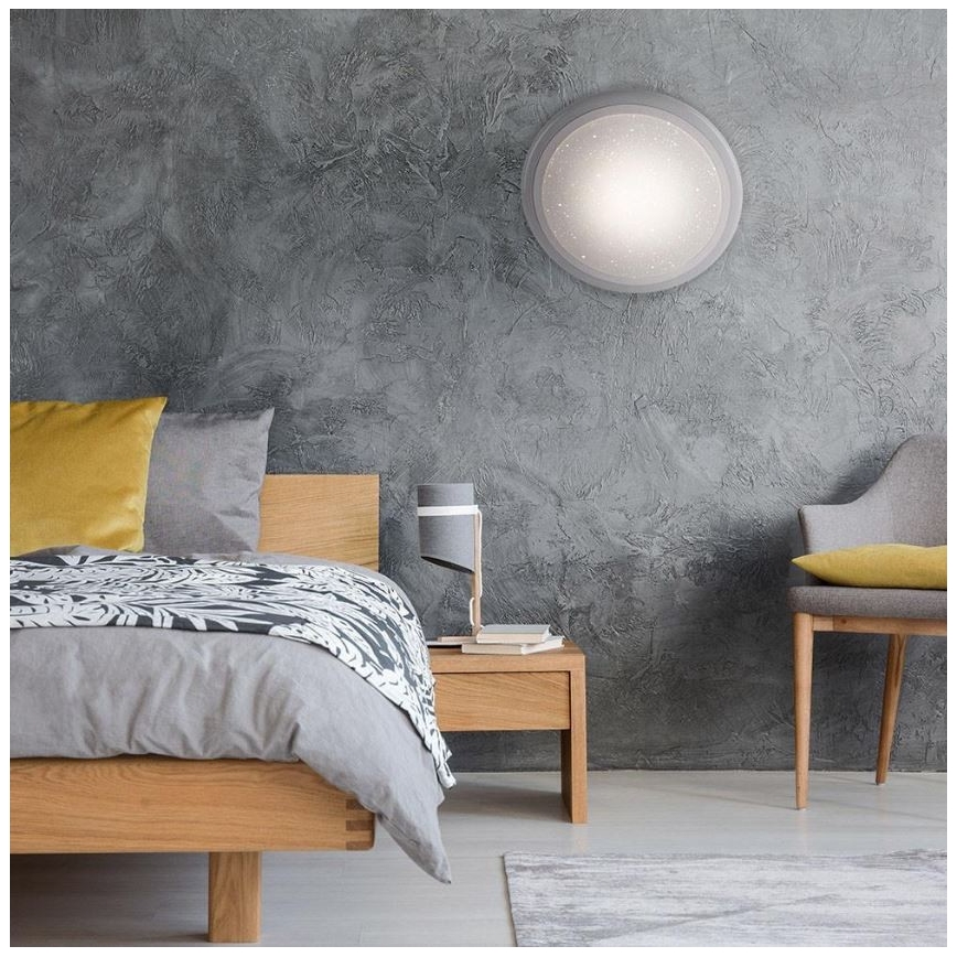 Leuchten Direkt 15220-16 - Plafón LED RGB regulable LUISA LED/28W/230V + mando a distancia