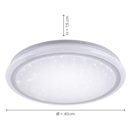 Leuchten Direkt 15220-16 - Plafón LED RGB regulable LUISA LED/28W/230V + mando a distancia