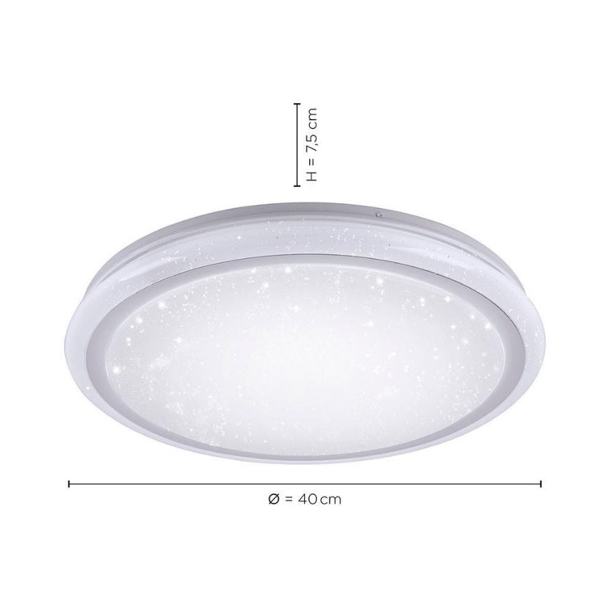 Leuchten Direkt 15220-16 - Plafón LED RGB regulable LUISA LED/28W/230V + mando a distancia