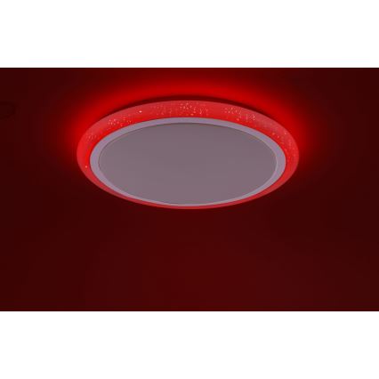 Leuchten Direkt 15230-16 - Plafón LED RGB regulable LUISA LED/42W/230V 3000-6400K + mando a distancia