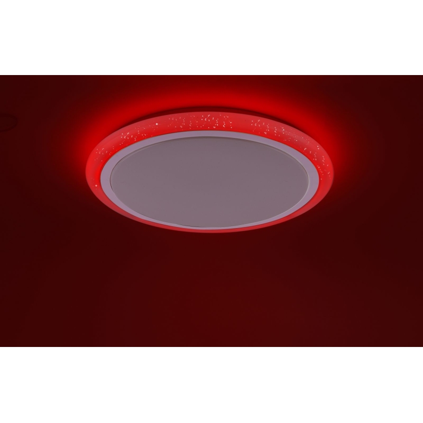 Leuchten Direkt 15230-16 - Plafón LED RGB regulable LUISA LED/42W/230V 3000-6400K + mando a distancia