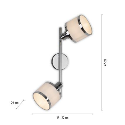 Leuchten Direkt 15372-17 - Foco ACCOR 2xE14/25W/230V