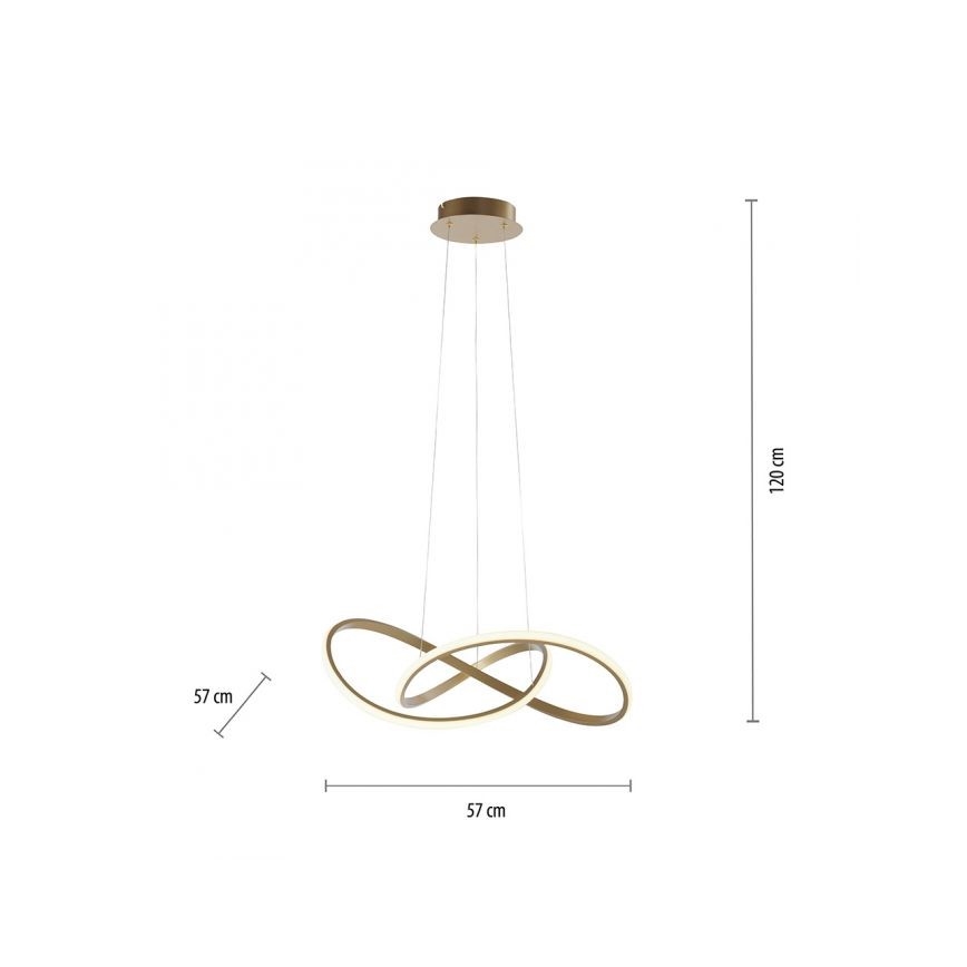 Leuchten Direkt 15402-60 - Lámpara de araña LED regulable sobre cable MARIA LED/25W/230V