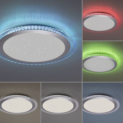 Leuchten Direkt 15411-21- Plafón LED RGB regulable CYBA LED/26W/230V
