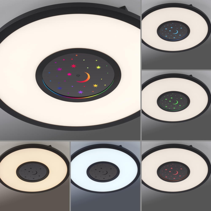 Leuchten Direkt 15572-18 - Plafón LED RGBW regulable ASTRO LED/17,5W/230V 2700-5000K + mando a distancia