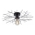 Leuchten Direkt 15638-18 - Lámpara de techo LIMB 1xE27/40W/230V negro