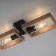 Leuchten Direkt 15657-18 - Lámpara de techo FRANKY 2xE27/60W/230V acacia