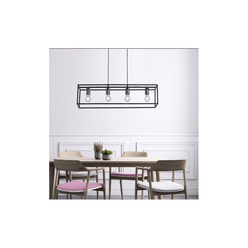 Leuchten Direkt 15854-18 - Lámpara colgante FABIO 4xE27/60W/230V