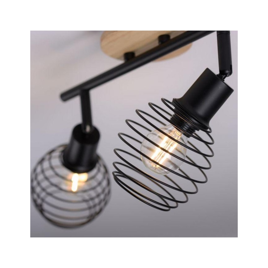 Leuchten Direkt 15922-79 - Foco EUGEN 2xE14/40W/230V roble