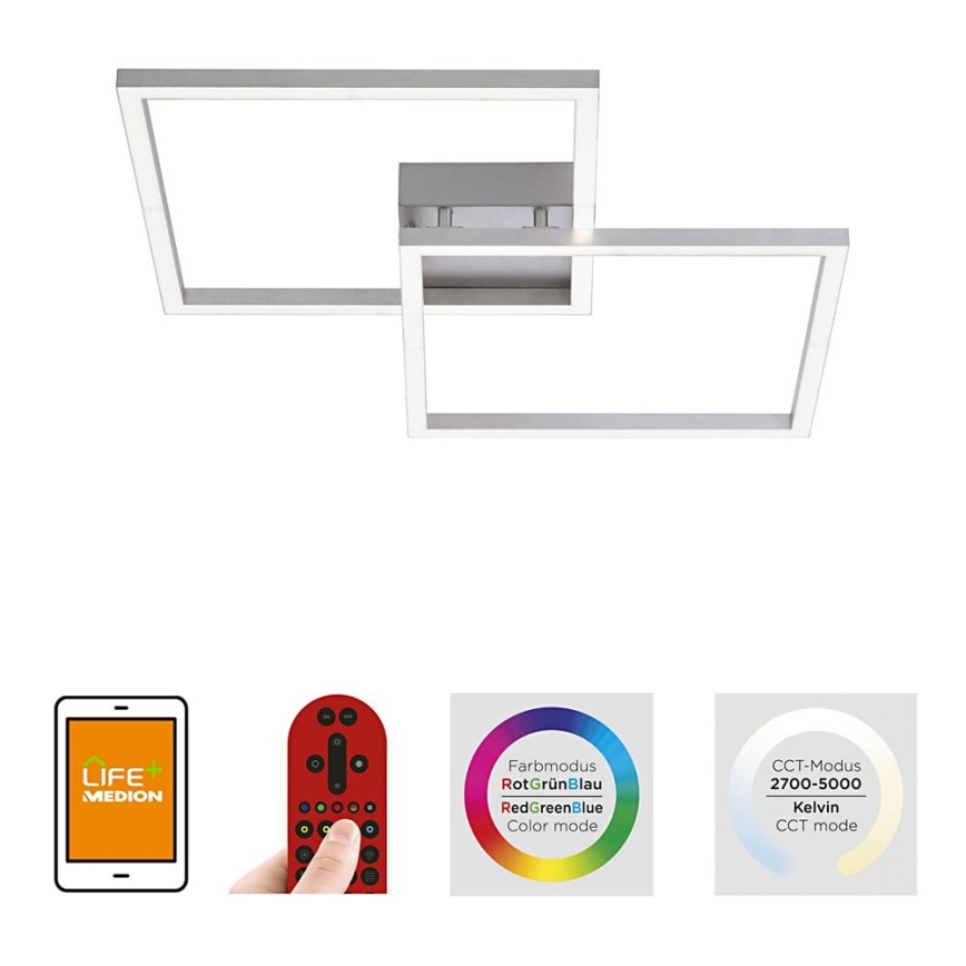 Leuchten Direkt 16429-55 - LED RGB Plafón regulable LOLA 2xLED/12,5W/230V Tuya + CR