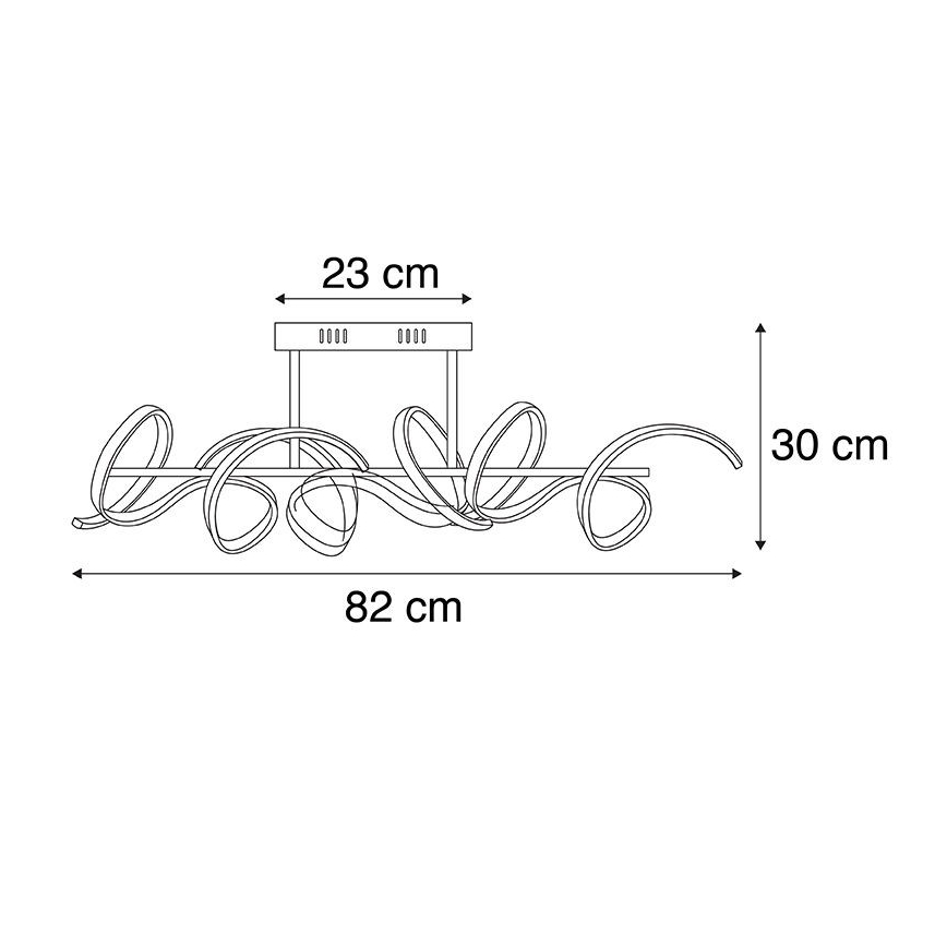 Leuchten Direkt 19032-21 - Lámpara de suspensión LED regulable CURLS LED/25,8W/230V