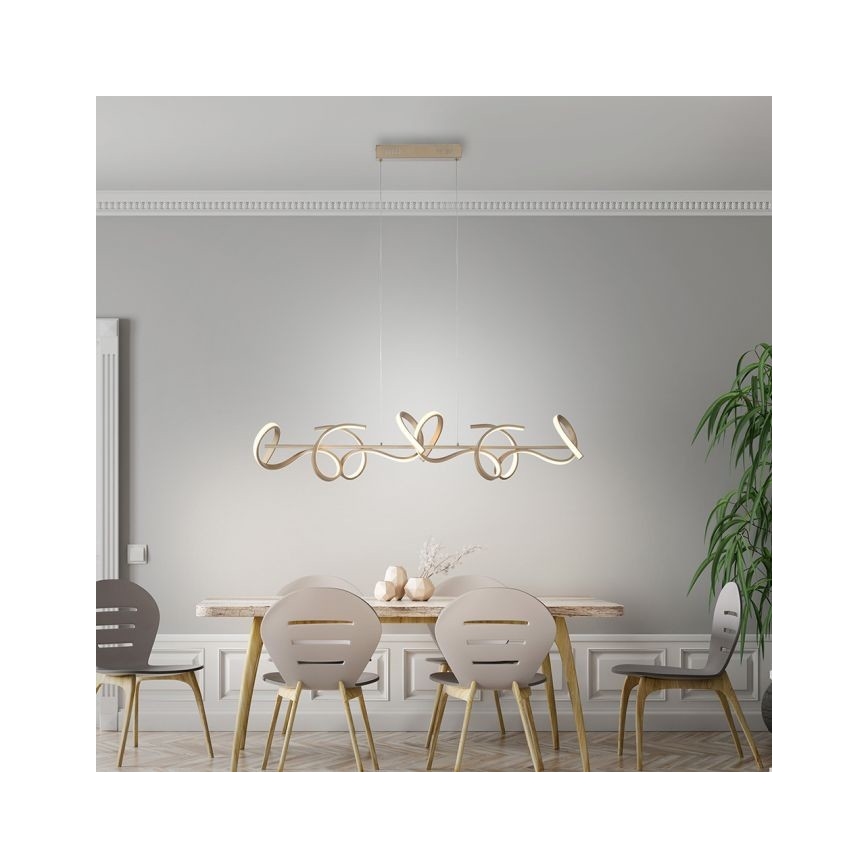 Leuchten Direkt 19033-60 - Lámpara de techo LED regulable con cable CURLS LED/40,8W/230V
