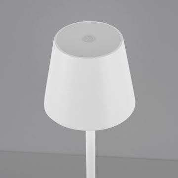 Leuchten Direkt 19250-16 - Lámpara de mesa LED recargable y regulable para exteriores EURIA LED/3W/5V IP54 blanco