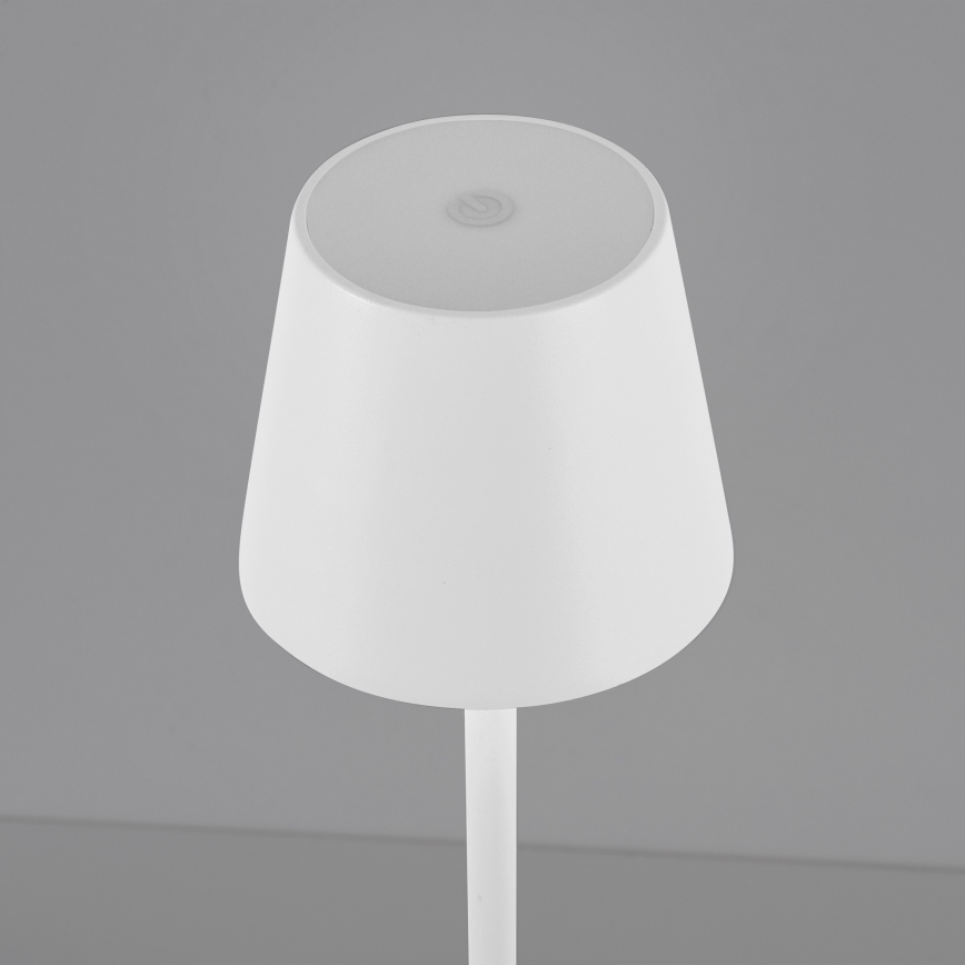 Leuchten Direkt 19250-16 - LED Lámpara de mesa recargable y regulable para exteriores EURIA LED/3W/5V 2600 mAh IP54 blanco