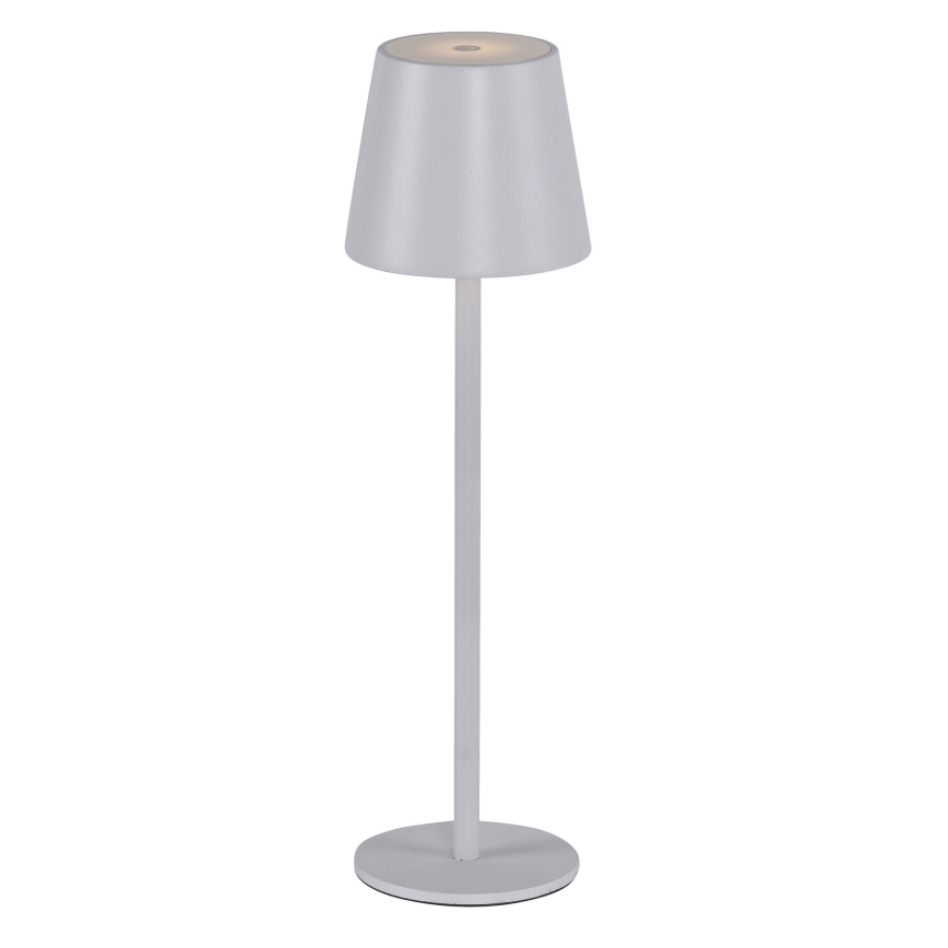 Leuchten Direkt 19250-16 - LED Lámpara de mesa recargable y regulable para exteriores EURIA LED/3W/5V 2600 mAh IP54 blanco