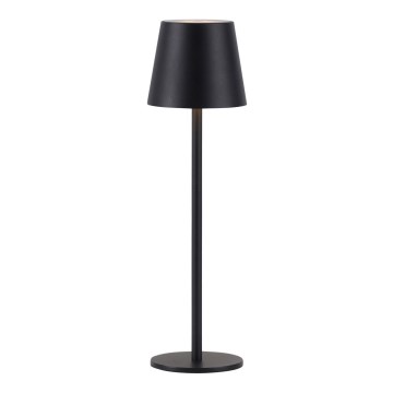 Leuchten Direkt 19250-18 - LED Lámpara de mesa recargable y regulable para exteriores EURIA LED/3W/5V 2600 mAh IP54 negro