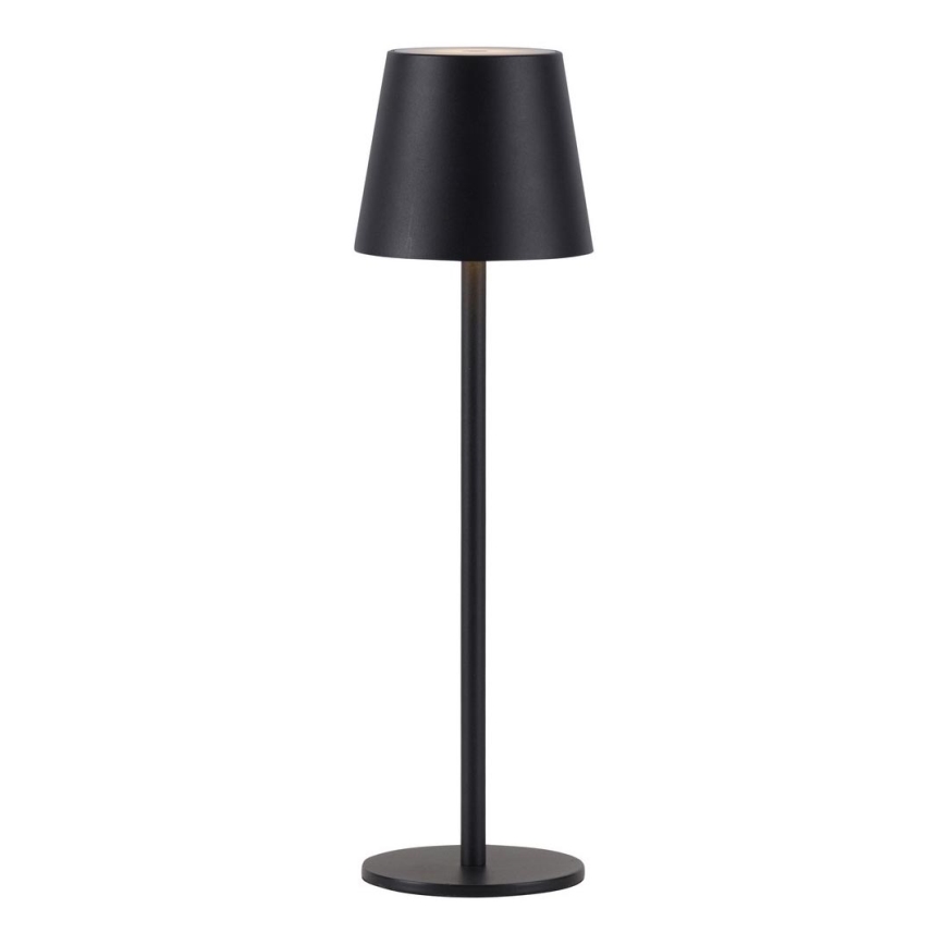 Leuchten Direkt 19250-18 - LED Lámpara de mesa recargable y regulable para exteriores EURIA LED/3W/5V 2600 mAh IP54 negro