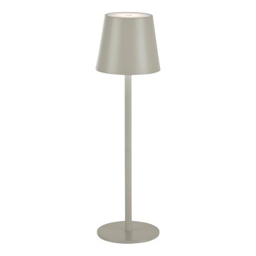 Leuchten Direkt 19250-40 - LED Lámpara de mesa recargable y regulable para exteriores EURIA LED/3W/5V 2600 mAh IP54 gris