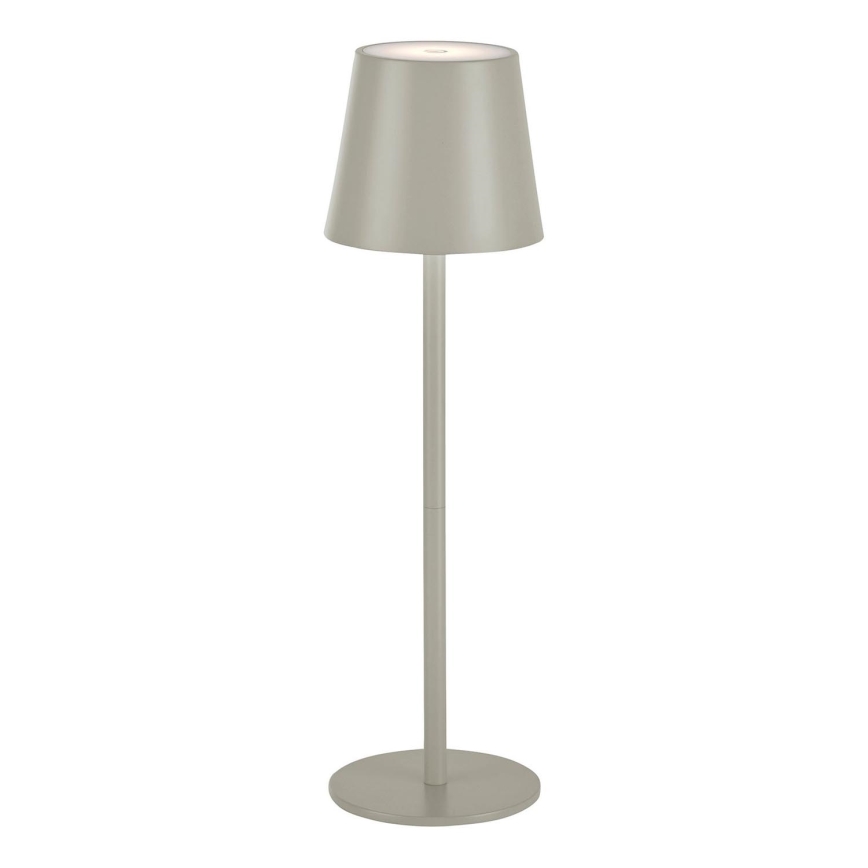 Leuchten Direkt 19250-40 - LED Lámpara de mesa recargable y regulable para exteriores EURIA LED/3W/5V 2600 mAh IP54 gris