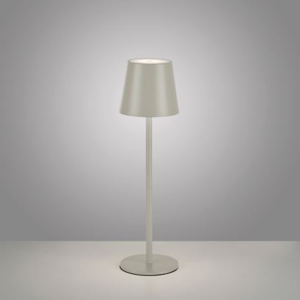 Leuchten Direkt 19250-40 - LED Lámpara de mesa recargable y regulable para exteriores EURIA LED/3W/5V 2600 mAh IP54 gris