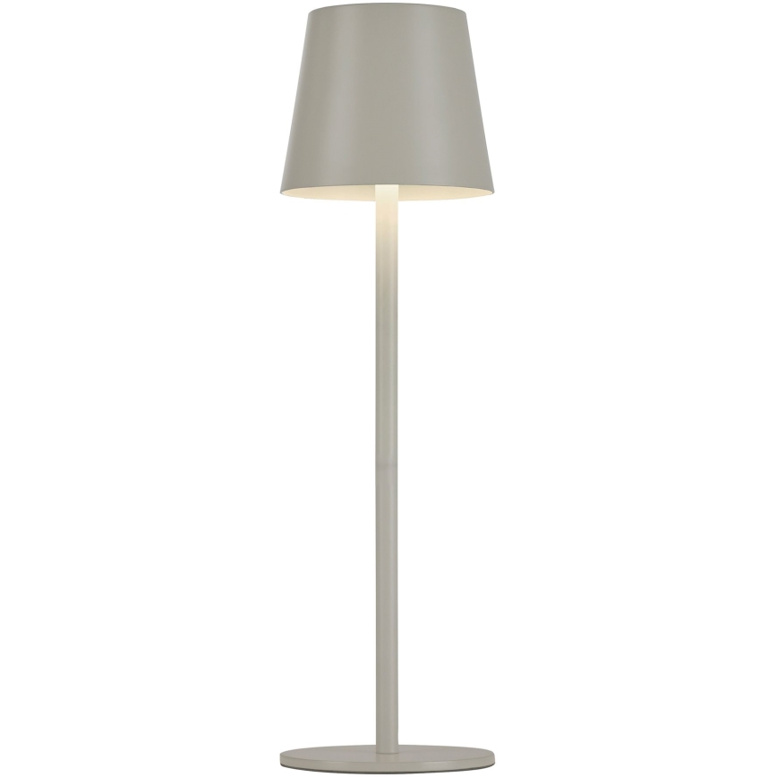 Leuchten Direkt 19250-40 - LED Lámpara de mesa recargable y regulable para exteriores EURIA LED/3W/5V 2600 mAh IP54 gris