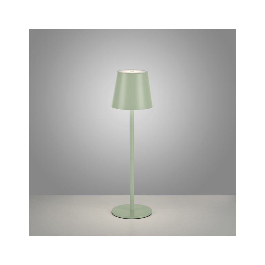 Leuchten Direkt 19250-43 - LED Lámpara de mesa recargable y regulable para exteriores EURIA LED/3W/5V IP54 verde