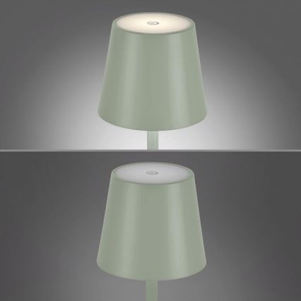 Leuchten Direkt 19250-43 - LED Lámpara de mesa recargable y regulable para exteriores EURIA LED/3W/5V IP54 verde