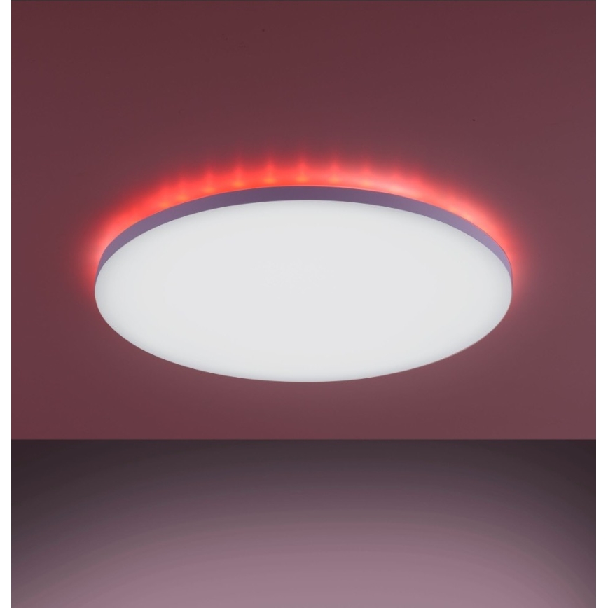 Leuchten Direkt 15602-16 - Plafón LED RGBW regulable GUSTAV LED/20,3W/230V + LED/1,8W 2700-5000K + mando a distancia