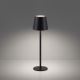 Leuchten Direkt 19250-18 - Lámpara de mesa LED recargable regulable para exteriores EURIA LED/3W/5V IP54 negro