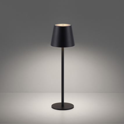 Leuchten Direkt 19250-18 - LED Lámpara de mesa recargable y regulable para exteriores EURIA LED/3W/5V 2600 mAh IP54 negro