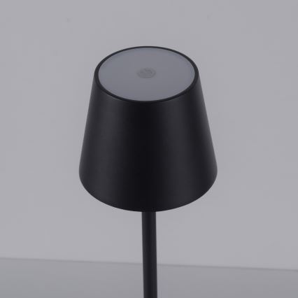Leuchten Direkt 19250-18 - LED Lámpara de mesa recargable y regulable para exteriores EURIA LED/3W/5V 2600 mAh IP54 negro