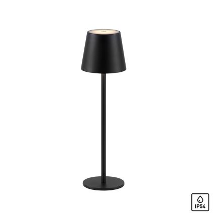 Leuchten Direkt 19250-18 - LED Lámpara de mesa recargable y regulable para exteriores EURIA LED/3W/5V 2600 mAh IP54 negro