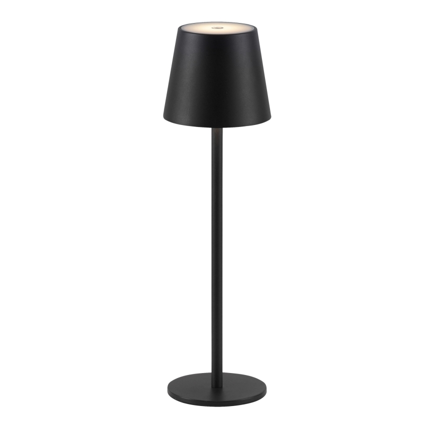 Leuchten Direkt 19250-18 - LED Lámpara de mesa recargable y regulable para exteriores EURIA LED/3W/5V 2600 mAh IP54 negro