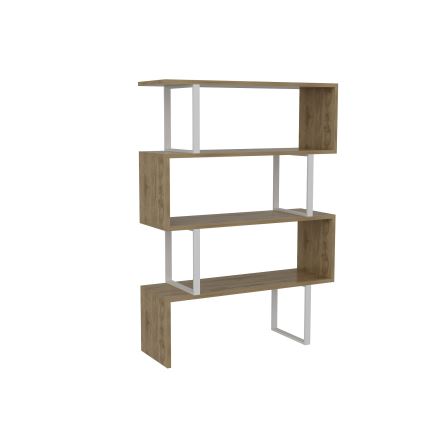 Librería ADRIANA 124x92 cm blanco/beige