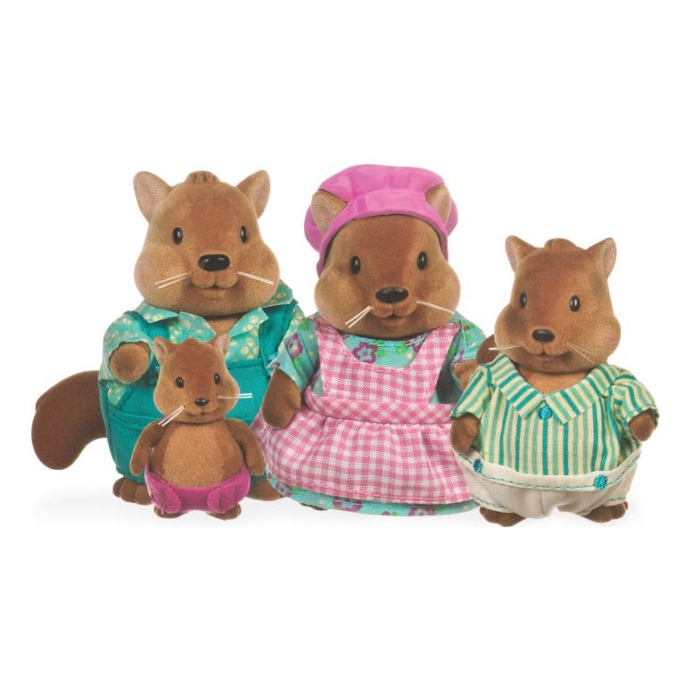 Li'l Woodzeez - Set de figuras BUSTLEBERRY familia de ardillas