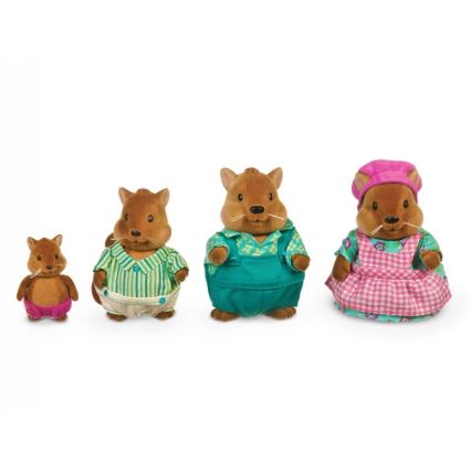 Li'l Woodzeez - Set de figuras BUSTLEBERRY familia de ardillas