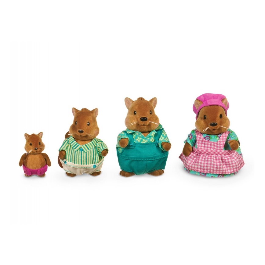 Li'l Woodzeez - Set de figuras BUSTLEBERRY familia de ardillas
